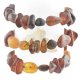 Baltic amber raw beads bracelet for adults